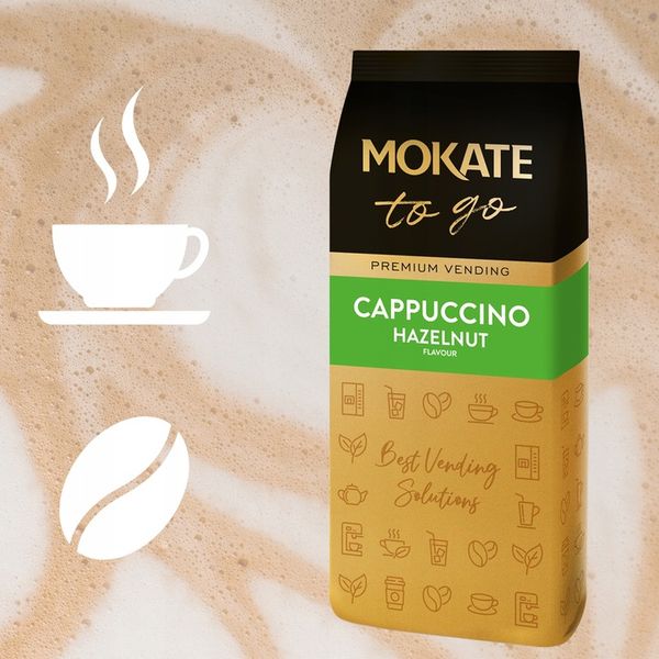 Kawa Cappuccino Instant Vending Orzech Laskowy Duże Opakowanie 1KG MOKATE zdjęcie 2