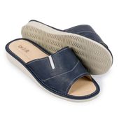 Kapcie Damskie Klapki Skórzane z Gumką Pantofle Domowe Wygodne 40