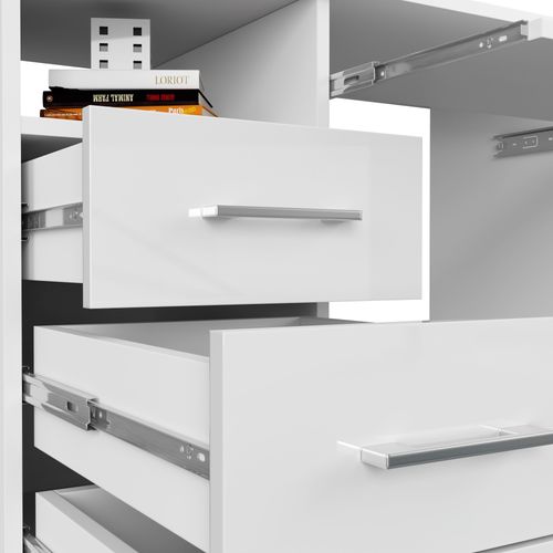 BIURKO ANA 124 cm BIAŁY POŁYSK WOLNOSTOJĄCE na Arena.pl