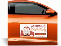 Magnes na samochód reklama magnetyczna 60x30 cm DOMOWE OBIADY dużo wzorów