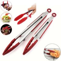 Silikonowe szczypce kuchenne Uniwersalne do mięsa sałatek Grilla łapki