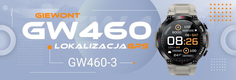 Smartwatch Giewont GW460-3 Szary GPS zdjęcie 3
