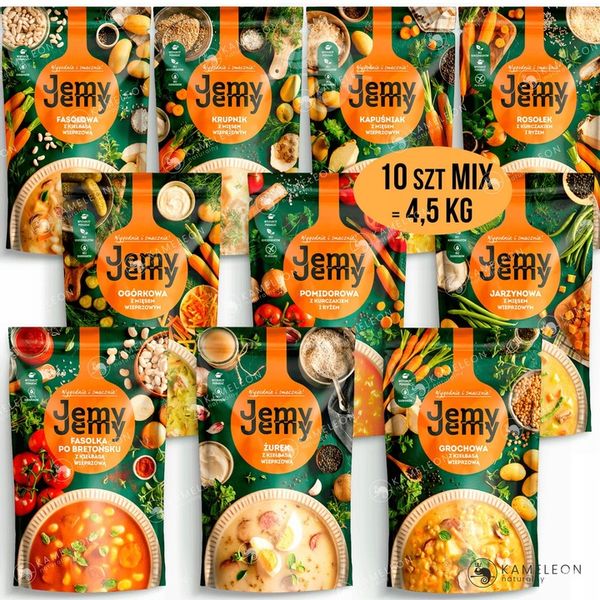 JEMY JEMY ZUPY TRADYCYJNE gotowe danie zupa ZESTAW 10sztuk MIX SMAKÓW 4,5KG zdjęcie 7