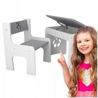 Krzesełko i Stolik Ze Schowkiem Dla Dziecka Otwierany Różne Kolory Zestaw