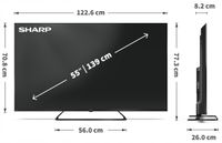Telewizor LED Sharp 55HP6765E 55" 4K UHD czarny