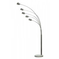 Metalowa lampa stojąca Palp podłogowa do salonu chrom