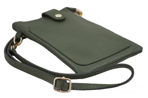 Torebka skórzana / etui na telefon - Zielone na Arena.pl