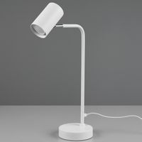 Biurkowa LAMPKA stojąca VANTOS  DL131512400 Trio metalowa LAMPA stołowa regulowana biała