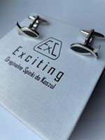 Męskie srebrne spinki do mankietów EXC Symbol Ryby Znak Ryby