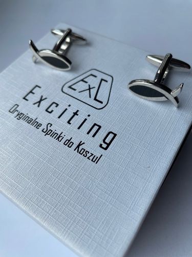 Męskie srebrne spinki do mankietów EXC Symbol Ryby Znak Ryby na Arena.pl