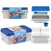 LUNCH BOX 3 KOMORY SZTUĆCE LocknLock HPL817LB