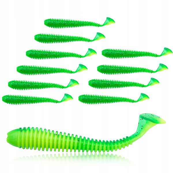 GUMA PRO FL miękka przynęta wędkarska SWING karbowany korpus 5cm 0,7g 10szt zdjęcie 1