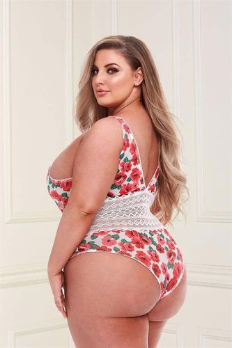 White Floral & Lace Teddy, Xl na Arena.pl