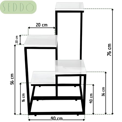 Kwietnik wolnostojący na kwiatki rośliny 4 poziomy metalowy rustykalny 76cm na Arena.pl