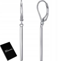 SREBRNE KOLCZYKI RODOWANE WISZĄCE ANGIELSKIE KOLCZYKI SREBRO PRÓBA 925