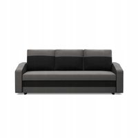 KANAPA ORION SZARO CZARNA Rozkładana Funkcja Spania SPRĘŻYNY BONELL