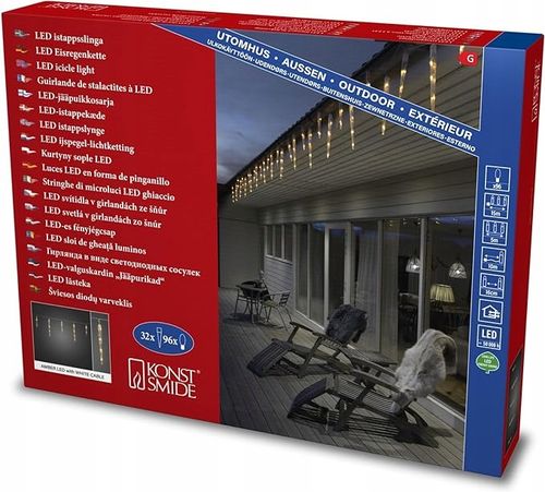 Kurtyna świetlna Konstsmide sople do 10 lampek na Arena.pl