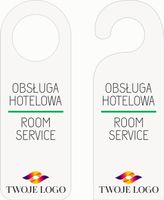 ZAWIESZKA NA DRZWI hotelowa biała plexi różne wzory OBSŁUGA HOTELOWA