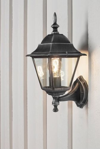 KINKIET OGRODOWY GÓRA IP44 CZARNY LAMPA SREBREM na Arena.pl