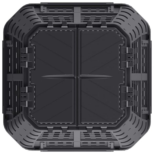 Kompostownik ogrodowy, czarny, 93,3x93,3x80 cm, 480 L na Arena.pl