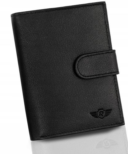 REVERSE Skórzany portfel męski skóra naturalna antykradzieżowy ochrona na Arena.pl