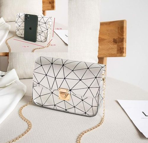 Torebka Damska Listonoszka Srebrna Mała Czarny Wzó na Arena.pl