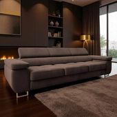 Sofa Vemo Base z funkcją spania i regulowanymi zagłówkami