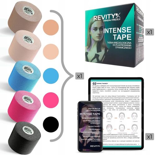 TAŚMA DO BIUSTU TAPINGU TWARZY 5m KINEZJOLOGICZNA KINESIO LIFT TAPE TEJPY na Arena.pl