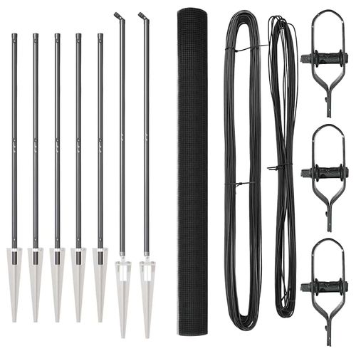 Ogrodzenie z słupkami Szary 1.5 x 10 m Stal na Arena.pl