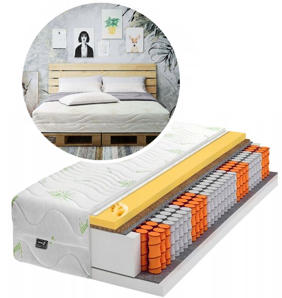 Materac ALOE VERA VISCO KOKOS 140x200 7 Stref LUX zdjęcie 1