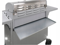 GRILL GAZOWY OGRODOWY 3+1 LUND 12,8KW PALNIK BOCZNY ŻELIWNY RUSZT