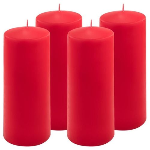 Zestaw świec słupkowych, 20 cm, Ø 7,5 cm, czerwony, 4 szt. na Arena.pl