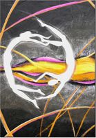 100 70CM OBRAZ PŁÓTNO WIRUJĄCE POSTACIE PŁÓTNO RAMA