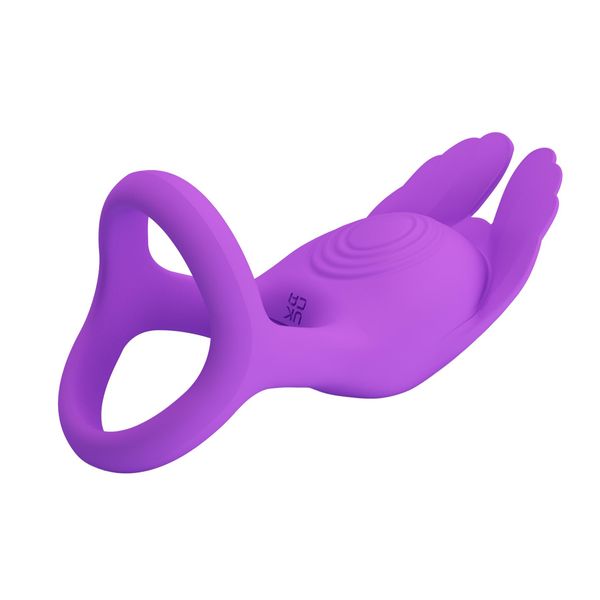 PRETTY LOVE - VIBRANT PENIS RING SILAS Black, 7 vibration functions zdjęcie 7