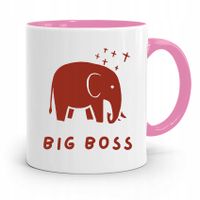 Kubek Różowy Prezent Dla Szefa Szefowej Big Boss Z Nadrukiem Ze Zdjęciem