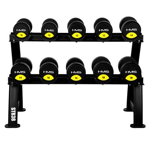 Stojak na hantle STR38 COMMERCIAL HMS dwupoziomowy 300kg stal 5 par na Arena.pl