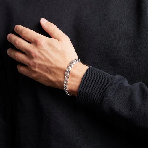 Srebrna Bransoletka Pancerka pr. 925 SREBRO Męska Diamentowana 6mm + GRATIS na Arena.pl