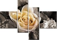 130CM 90 OBRAZ 4 ELEM DELIKATNA RÓŻA ŚCIENNY