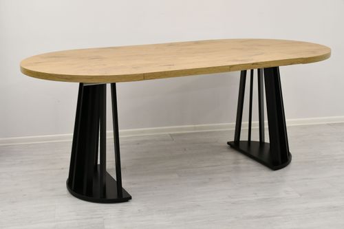 Mały okrągły stół 80 cm rozkładany do 160 LAMELE z 4 krzesłami tapicerowane na Arena.pl