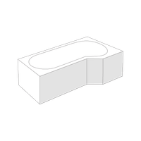 Izi System obudowa do wanny Be Spot czołowa prawa, bialy połysk