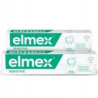 2 x ELMEX SENSITIVE PASTA DO ZĘBÓW WRAŻLIWYCH BEZ AMINOFLUORKU OCHRONA SZKL