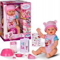 BABY BORN LALKA BOBAS EMMA 43 CM ŁZY PŁACZE ZAMYKA OCZY Z AKCESORIAMI