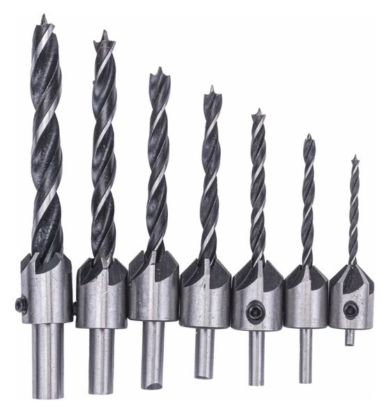 Zestaw WIERTEŁ do Drewna z Pogłębiaczem Wiertła 7 PM-ZWZP-7T PM1056 zdjęcie 3