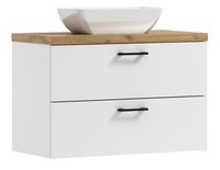 Szafka łazienkowa wisząca LUNA 80 biała z umywalką Lara (W3)