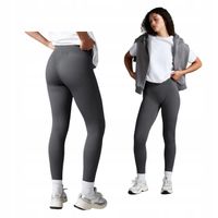 Damskie legginsy sportowe PUSH UP, prążkowane, do ćwiczeń, wysoki stan,