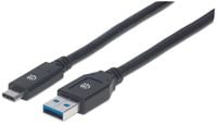 KABEL USB C-A M/M 3,0m USB3.0 SuperSpeed Manhattan 354981