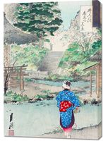 Obraz 70x100cm True View of Benten, Gekko Japoński Vintage