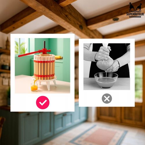 PRASA ŚRUBOWA RĘCZNA do OWOCÓW WINA SOKÓW OLIWY 18 L WYCISKARKA na Arena.pl