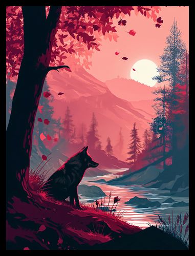 Plakat 30x40cm Wilk Przy Brzegu Lasu na Arena.pl