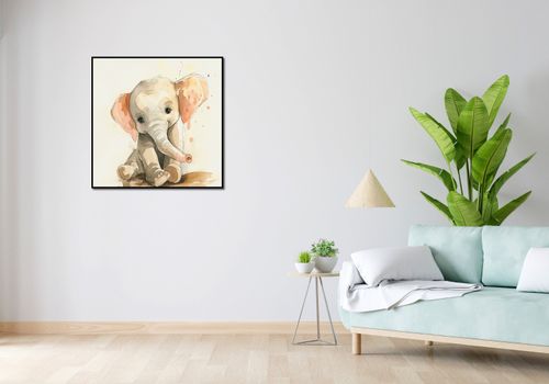 Plakat 80x80cm Siwy Słonik na Arena.pl